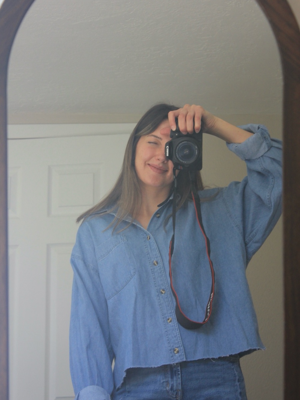 Port and Company Light Blue Denim Button-Down Shirt